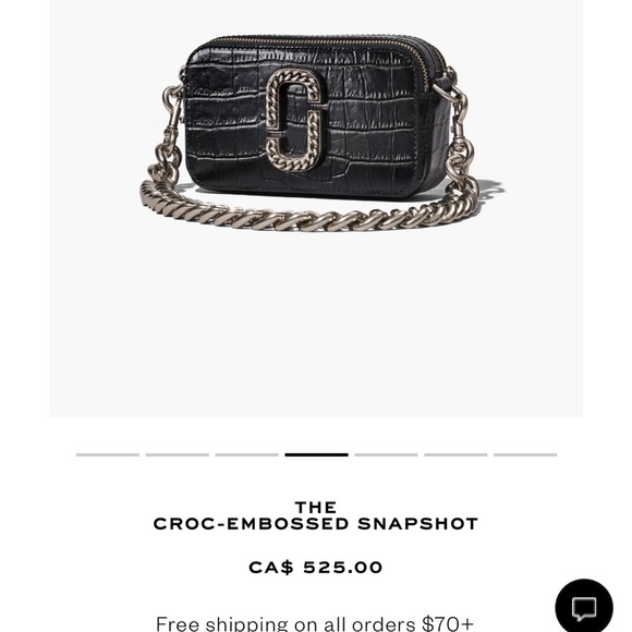 Marc Jacobs THECROC-EMBOSSED SNAPSHOT Crossbody Bag - Picture 4 of 4